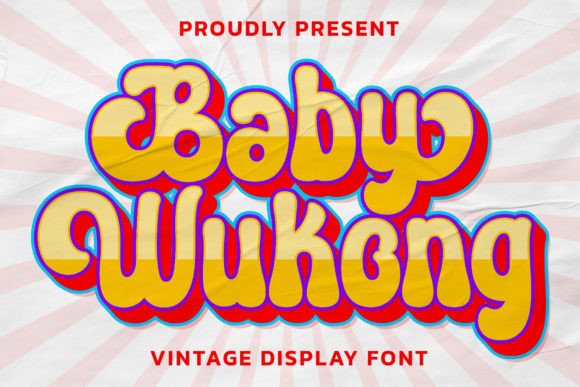Baby Wukong: A Vintage Display Font for Editorial Design