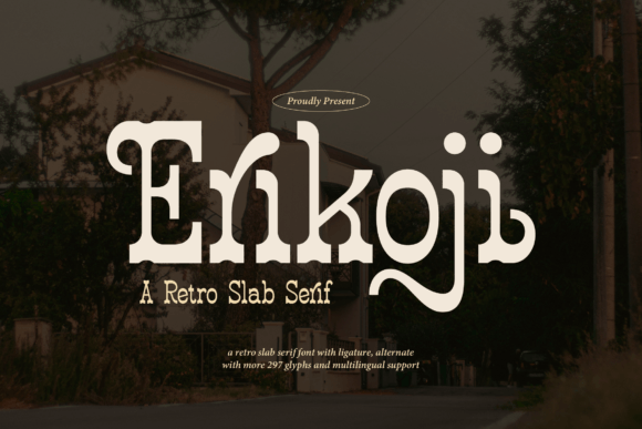Erikoji: The Retro Slab Serif Font for Vintage Shop Branding