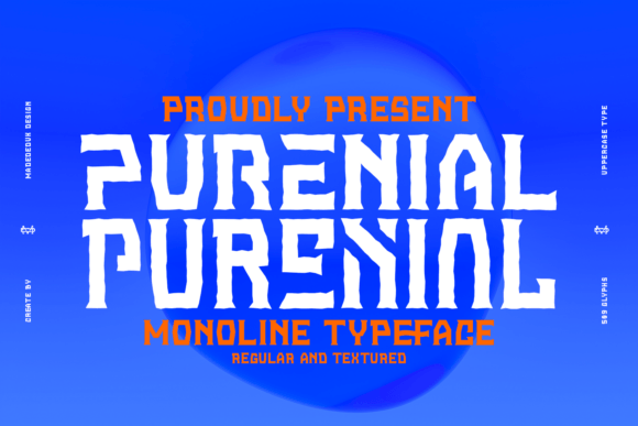 Purenial: A Monoline Display Font for Vintage Branding