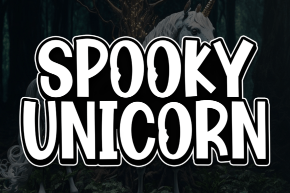 Spooky Unicorn: A Bold Display Typeface for Seasonal Editorial Design