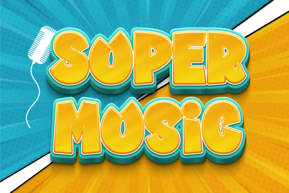 Super Music Font for Bubbly Craft Designs and Playful Branding