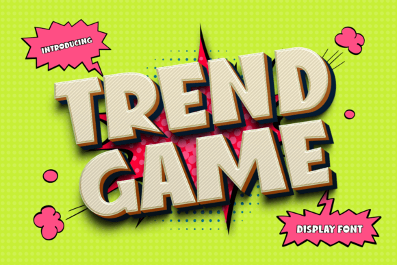 Trend Game: A Playful Display Font for Editorial Design
